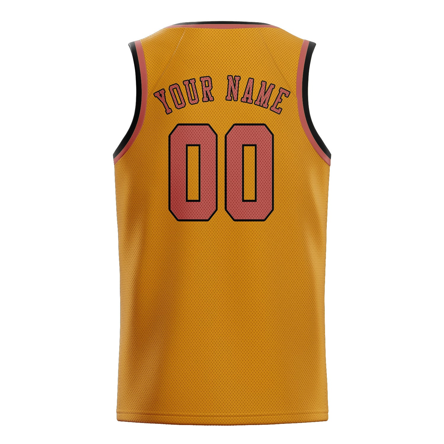 Benutzerdefiniertes Professionelles Gelb Kupferrose Basketballtrikot