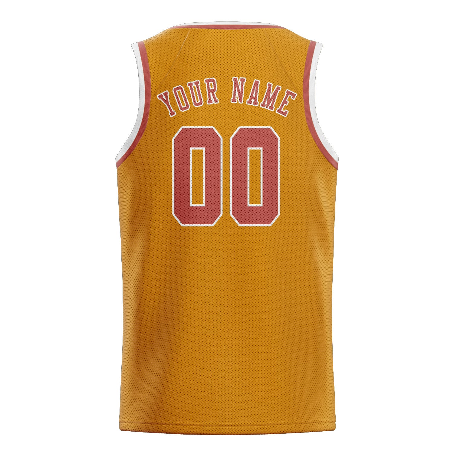 Benutzerdefiniertes Professionelles Gelb Kupferrose Basketballtrikot