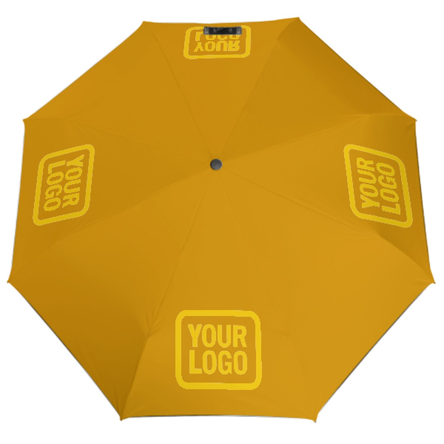 Maßgeschneidertes Gelb Gold Automatik-Regenschirm