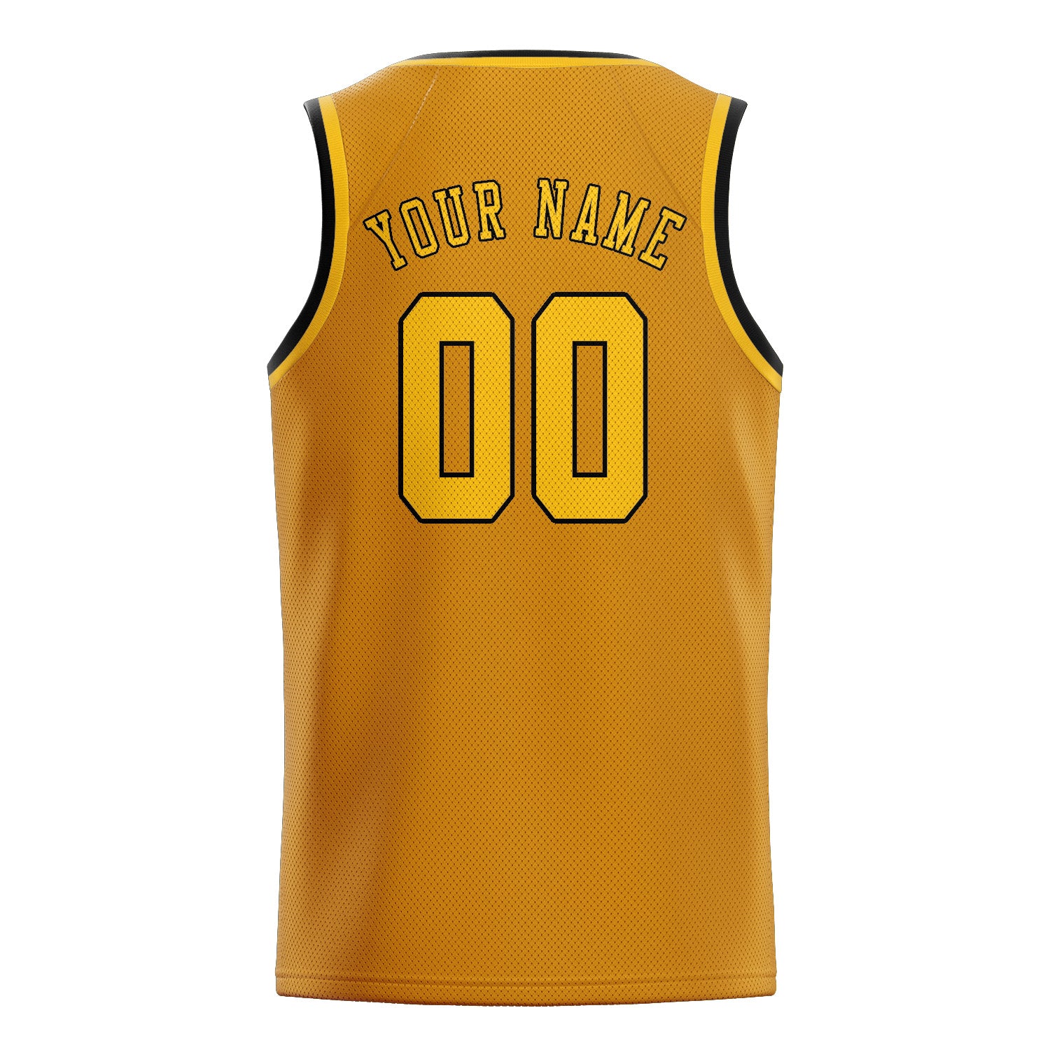 Benutzerdefiniertes Professionelles Gelb Gold Basketballtrikot