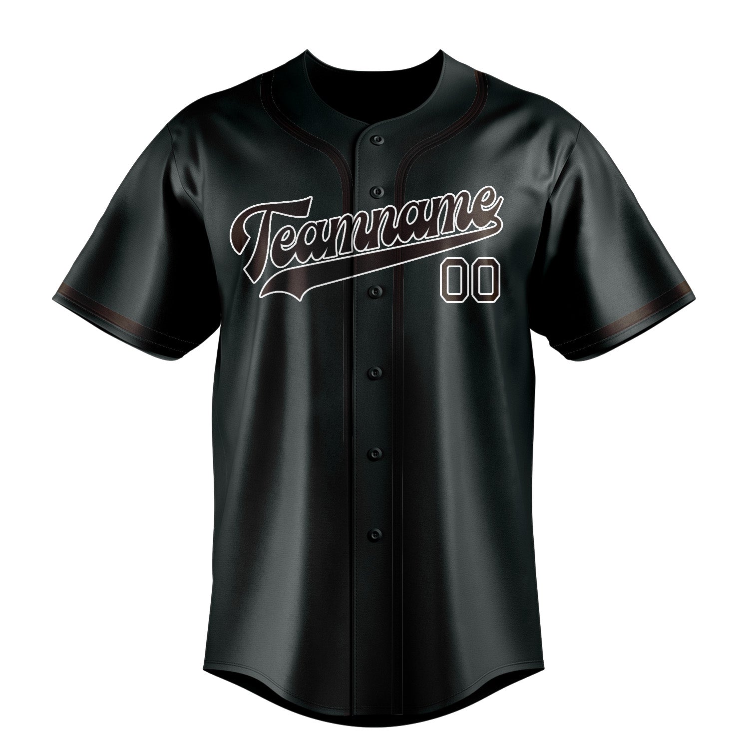 Benutzerdefiniertes Professionelles Dunkelgrau Braun Baseballtrikot