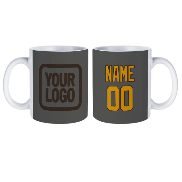 Tazza personalizzata grigio scuro giallo
