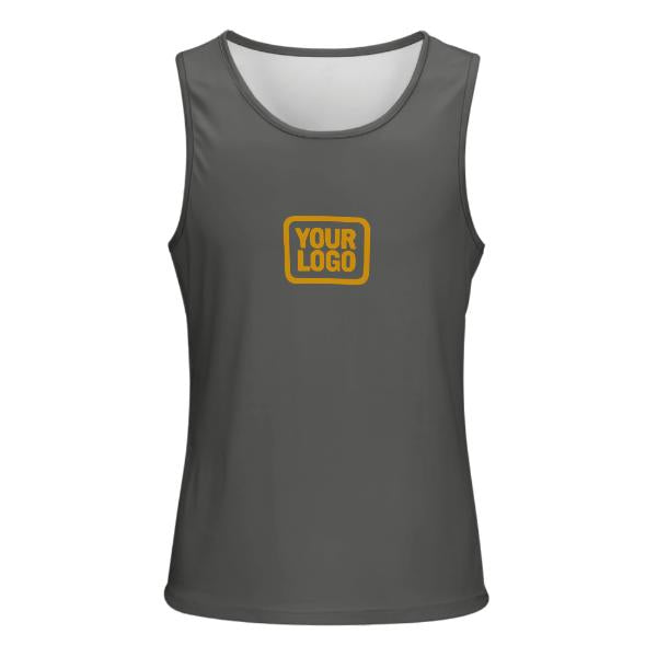 Maßgeschneidertes Dunkelgrau Gelb Herren Tanktop