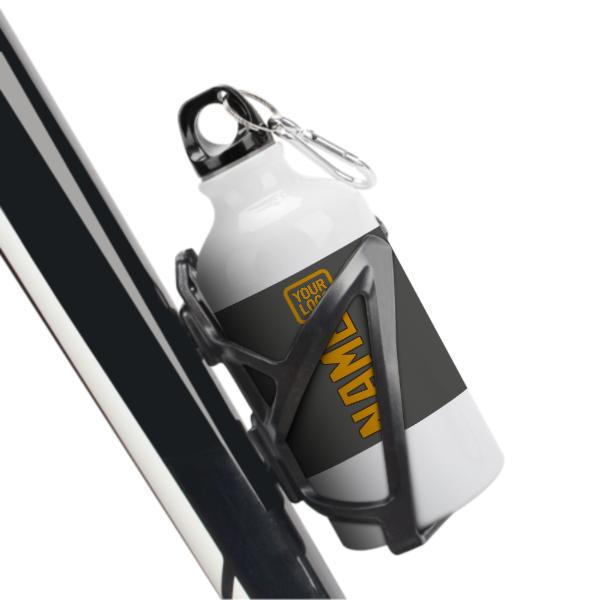 Maßgeschneidertes Dunkelgrau Gelb Sportflasche