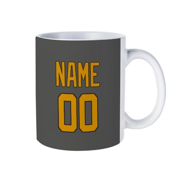 Tazza personalizzata grigio scuro giallo