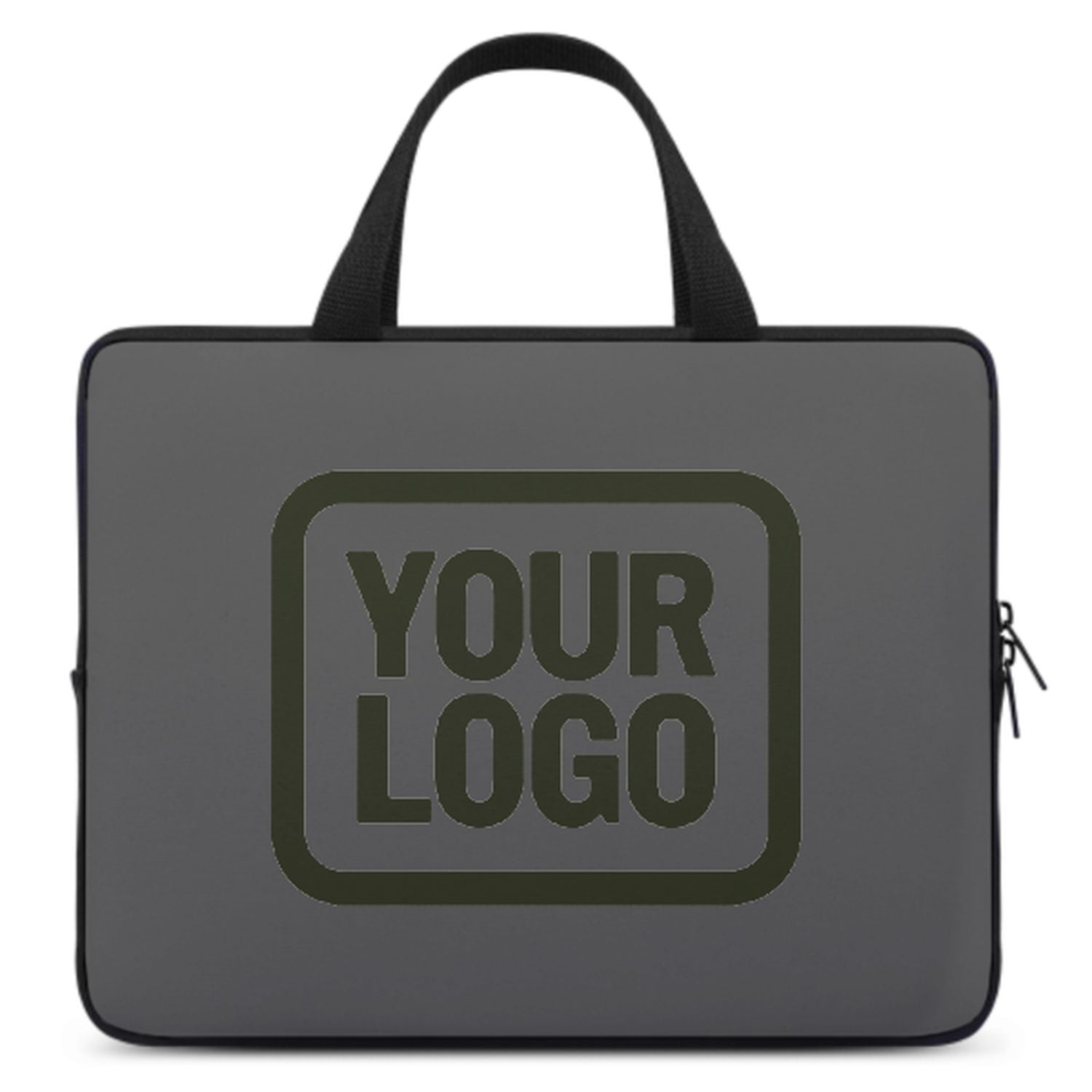 Borsa per laptop personalizzata color grigio scuro oliva