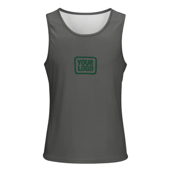 Maßgeschneidertes Dunkelgrau Moosgrün Herren Tanktop