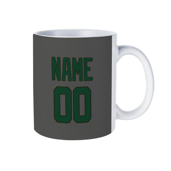 Tazza personalizzata grigio scuro verde muschio