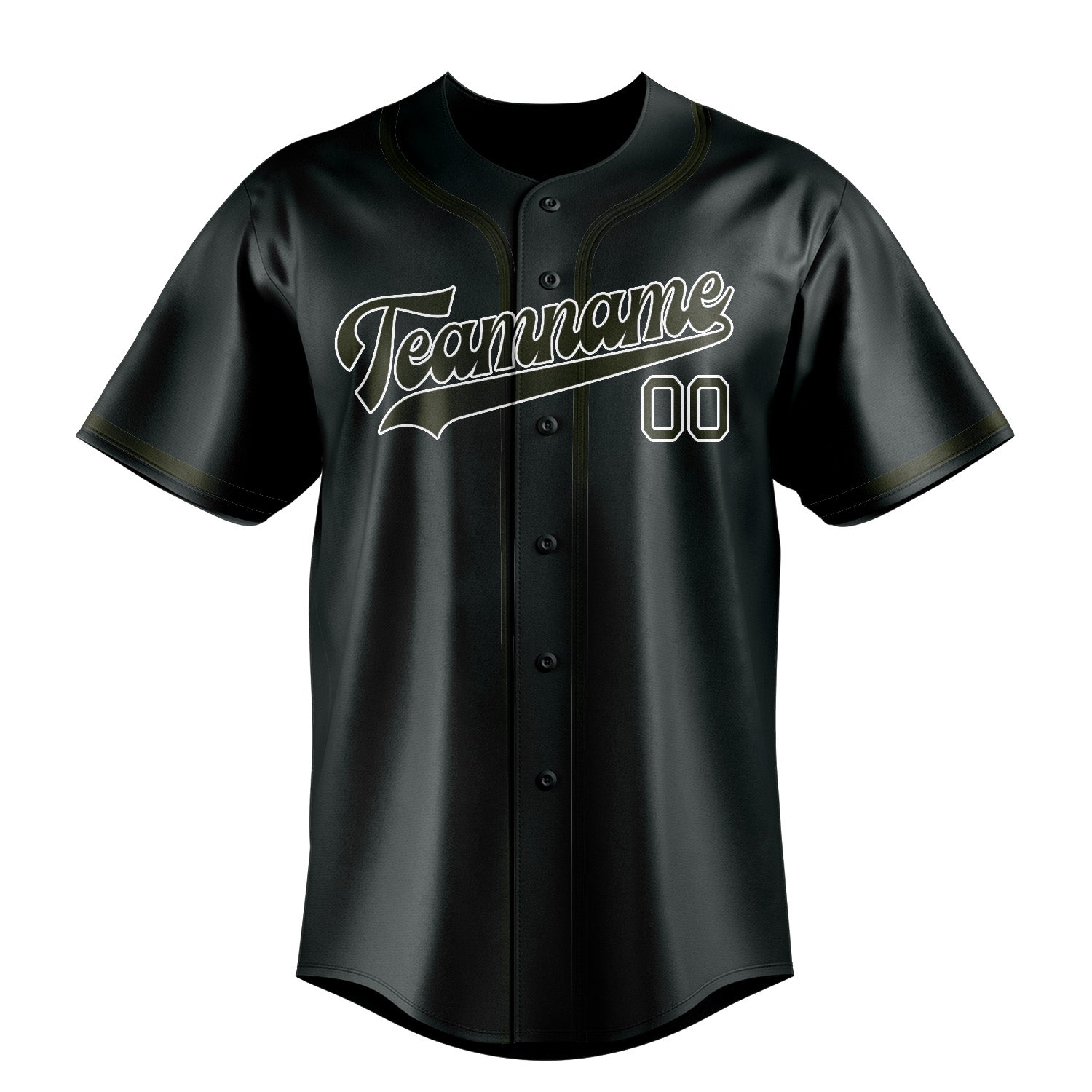 Benutzerdefiniertes Professionelles Dunkelgrau Dunkles Oliv Baseballtrikot