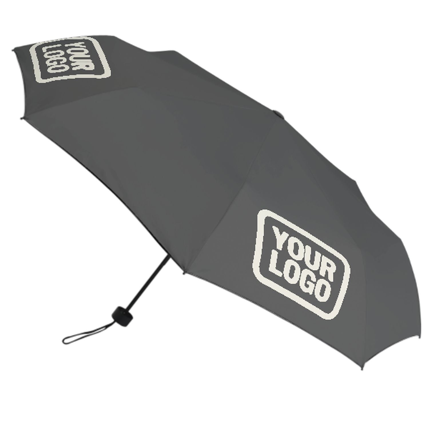 Maßgeschneidertes Dunkelgrau Beige Automatik-Regenschirm
