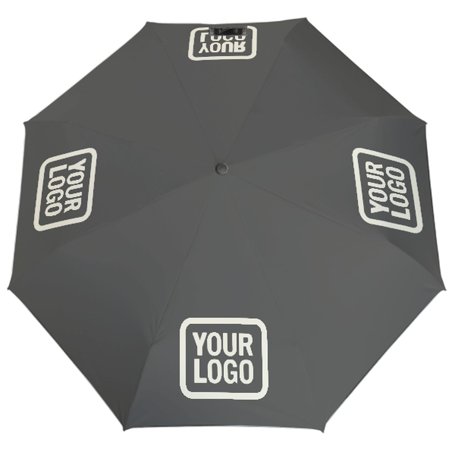 Maßgeschneidertes Dunkelgrau Beige Automatik-Regenschirm