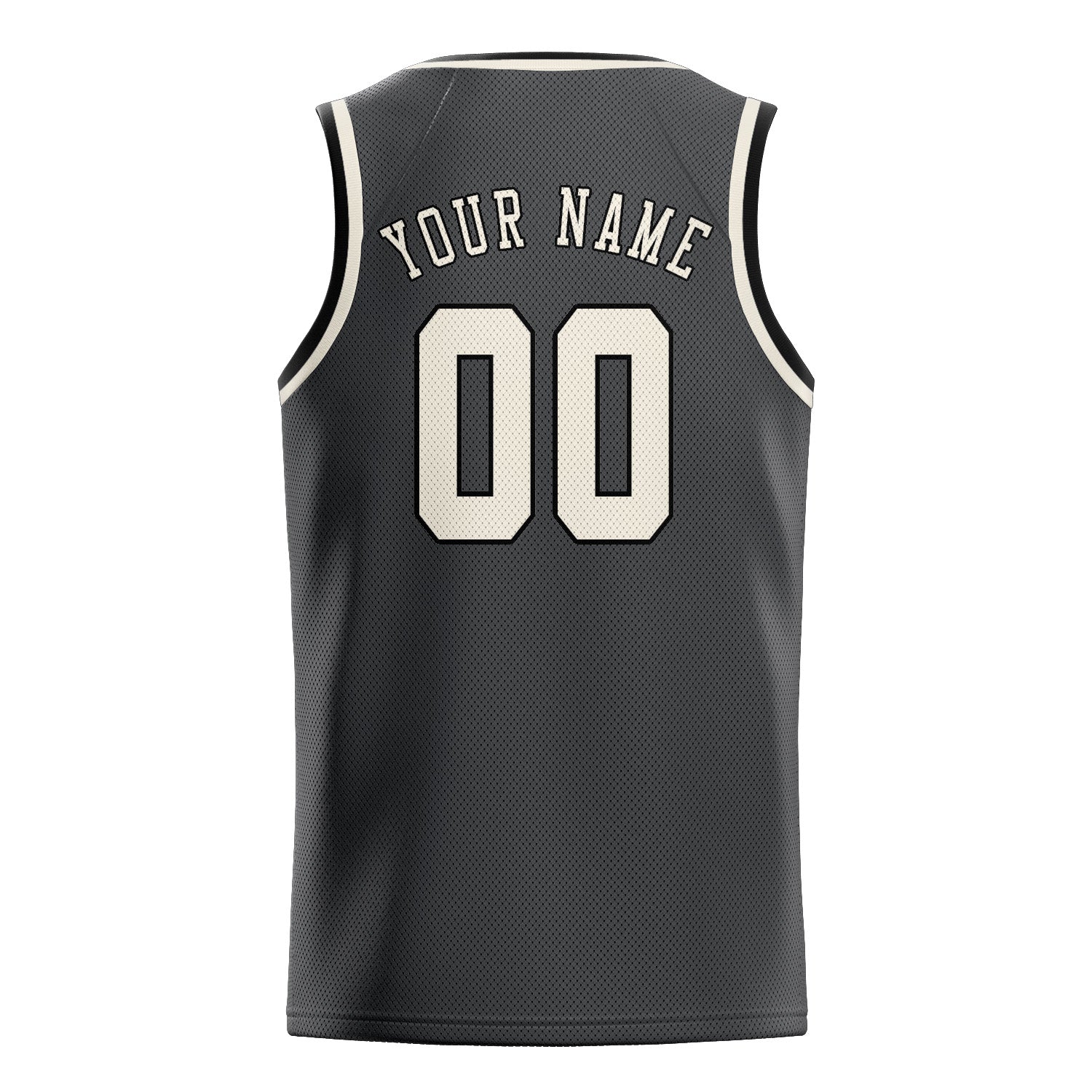 Benutzerdefiniertes Professionelles Dunkelgrau Beige Basketballtrikot