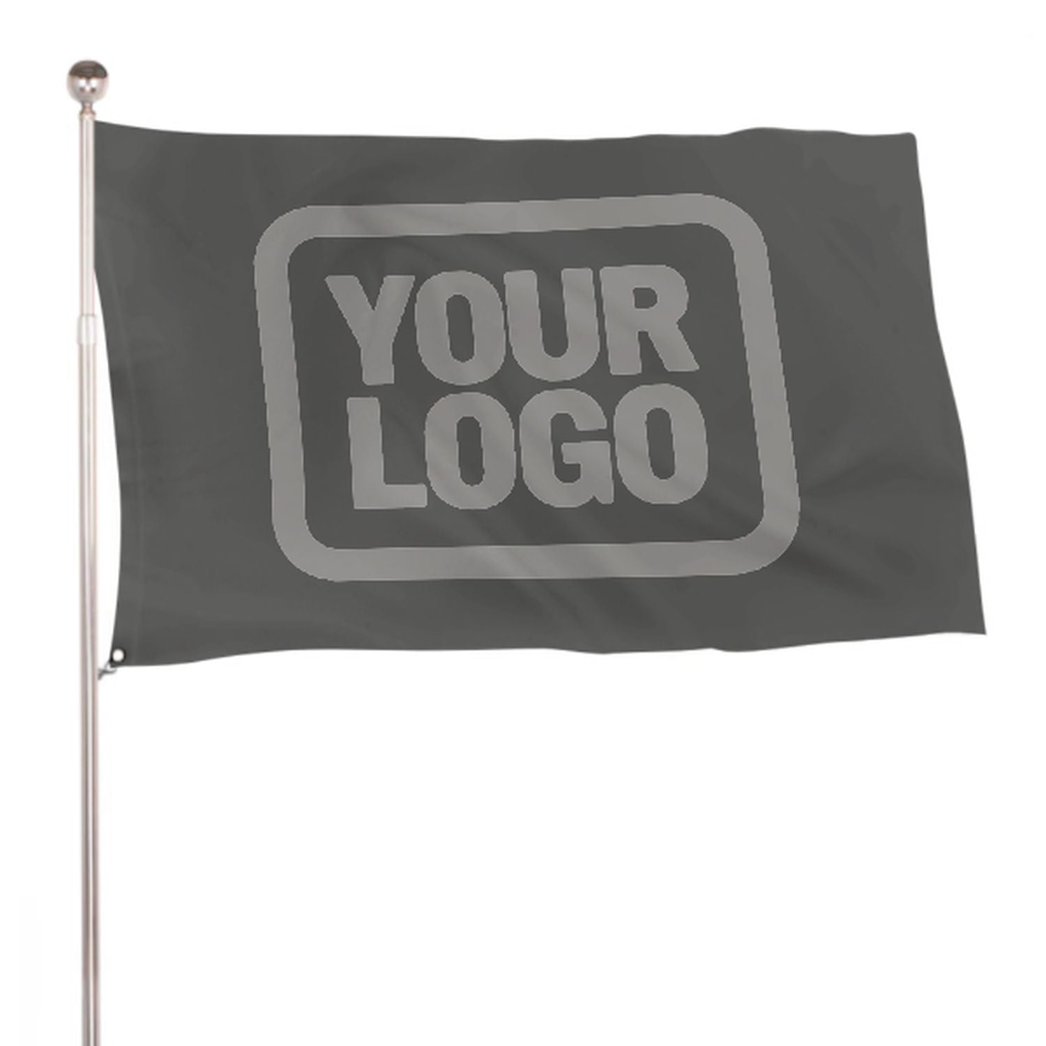 Maßgeschneidertes Dunkelgrau Grau Flagge
