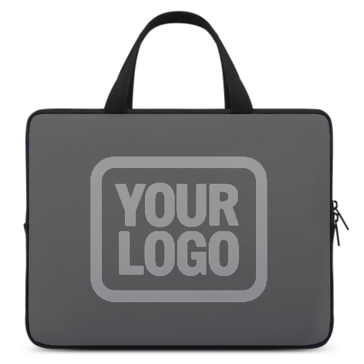 Borsa per laptop grigio scuro personalizzata