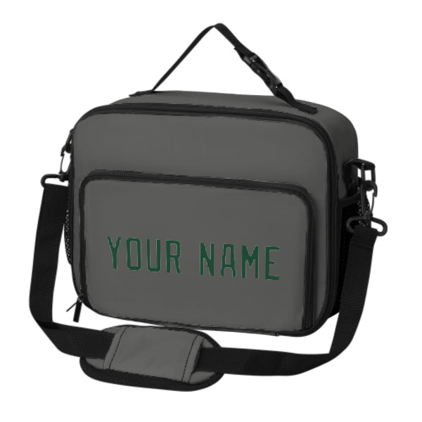 Maßgeschneidertes Dunkelgrau Green Lunch-Tasche