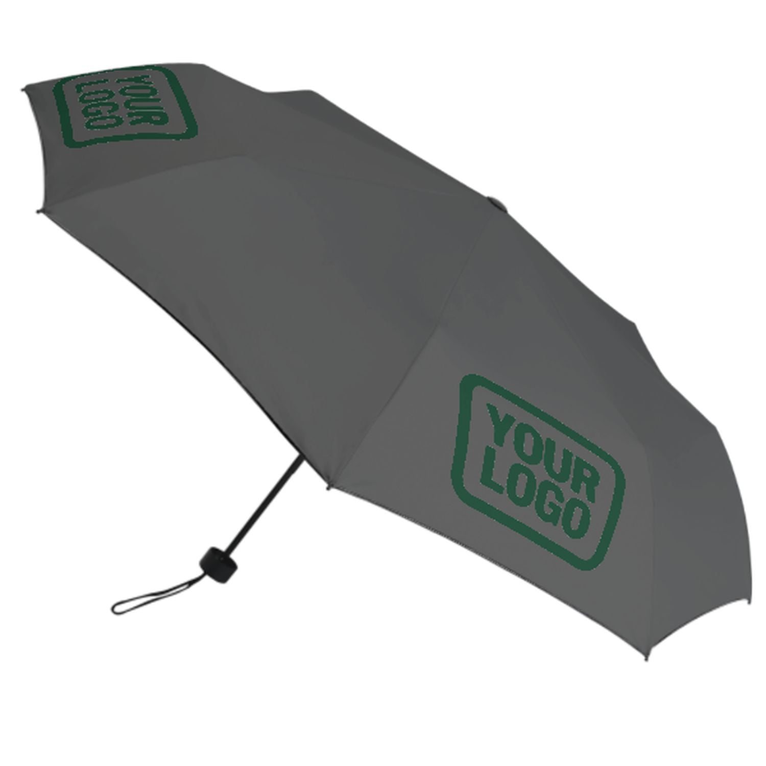 Maßgeschneidertes Dunkelgrau Moosgrün Automatik-Regenschirm