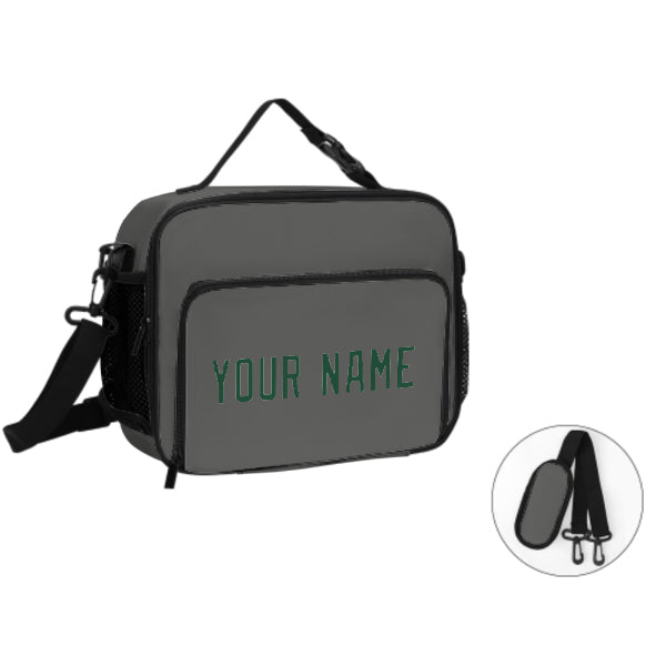 Maßgeschneidertes Dunkelgrau Green Lunch-Tasche