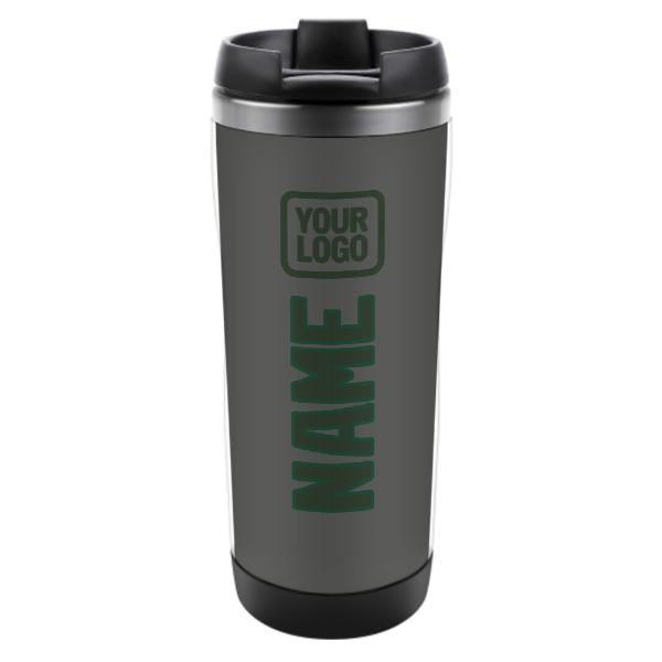 Tazza in acciaio inossidabile grigio scuro verde abete realizzata su misura