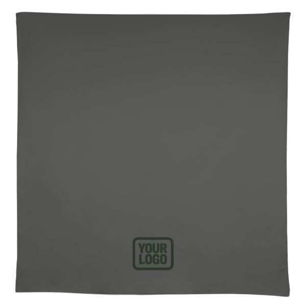 Tovaglia quadrata grigio scuro verde muschio su misura