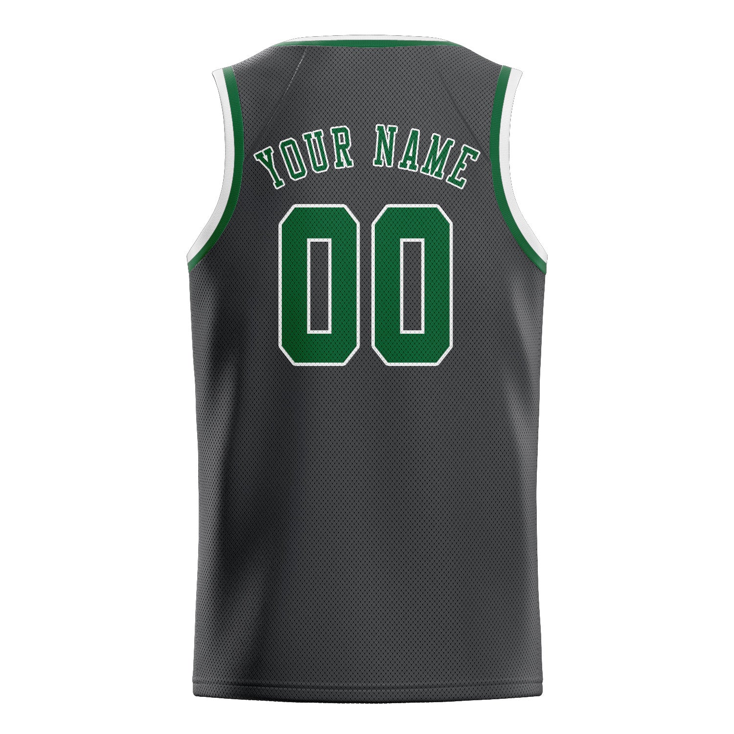 Benutzerdefiniertes Professionelles Dunkelgrau Moosgrün Basketballtrikot