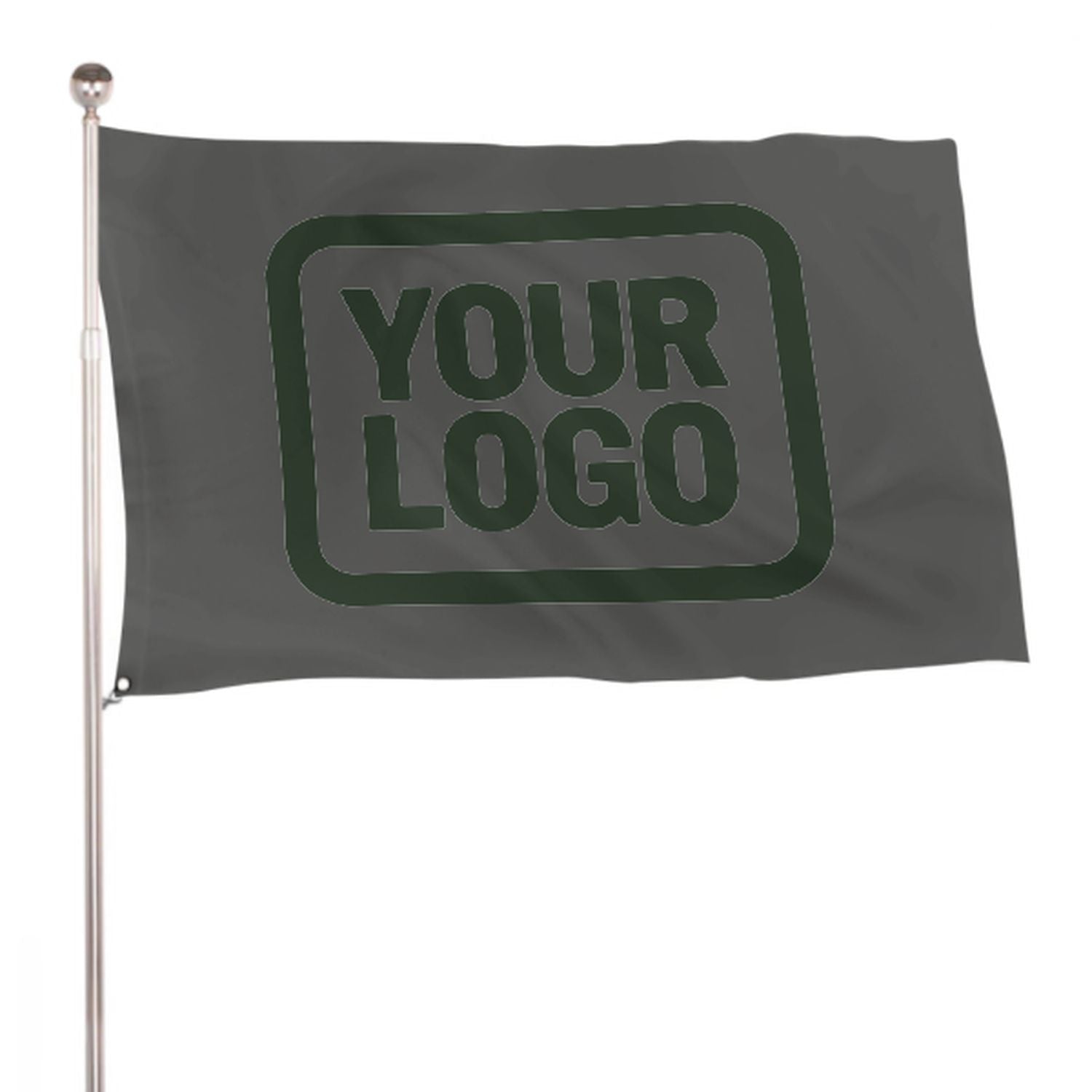 Maßgeschneidertes Dunkelgrau Tannengrün Flagge