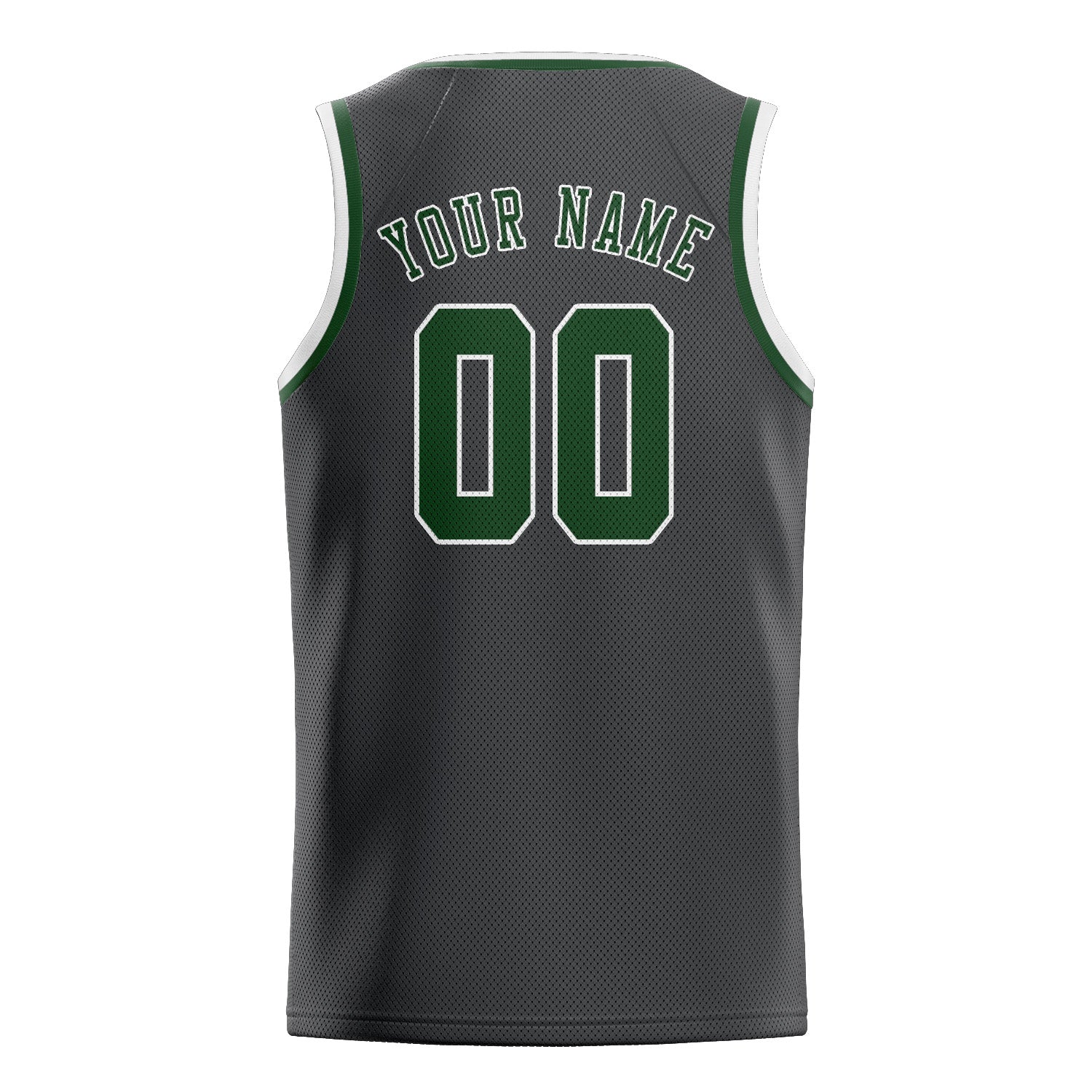 Benutzerdefiniertes Professionelles Dunkelgrau Tannengrün Basketballtrikot