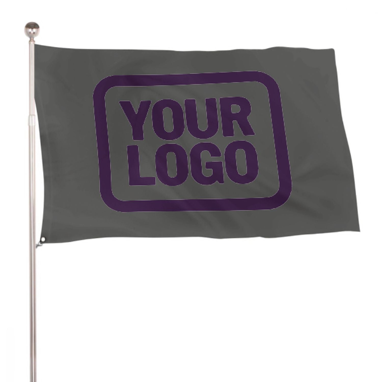 Maßgeschneidertes Dunkelgrau Lila Flagge