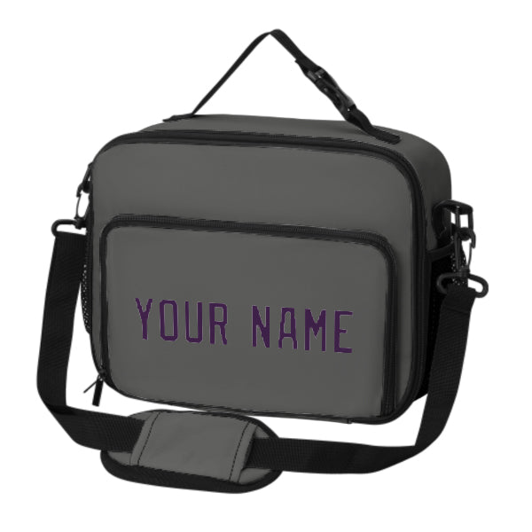 Maßgeschneidertes Dunkelgrau Purple Lunch-Tasche