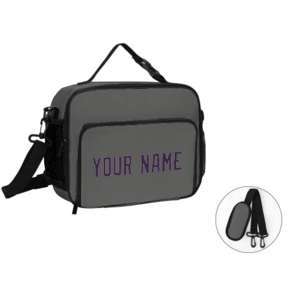 Maßgeschneidertes Dunkelgrau Purple Lunch-Tasche