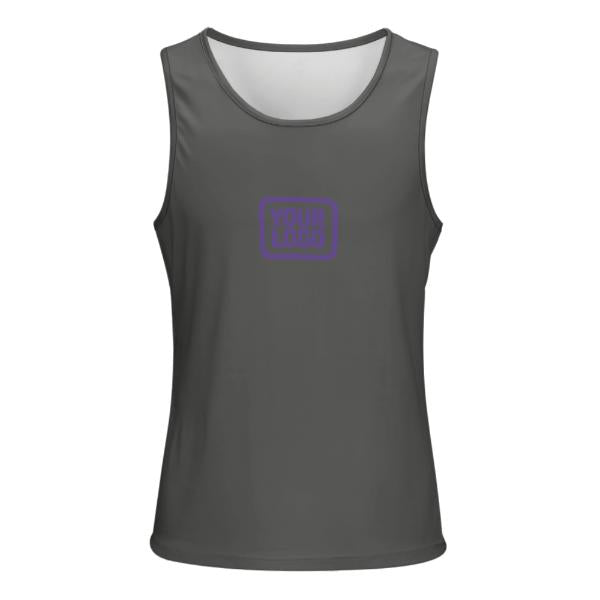 Maßgeschneidertes Dunkelgrau Lavendel Herren Tanktop