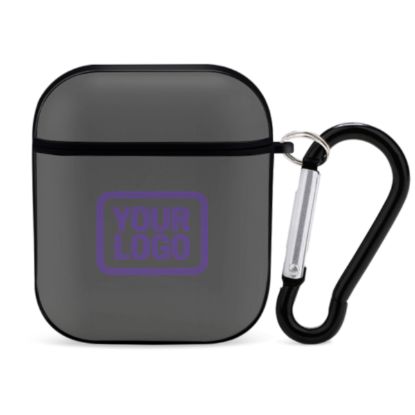 Maßgeschneidertes Dunkelgrau Lavendel AirPods-Hülle