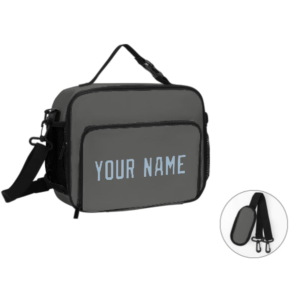 Maßgeschneidertes Dunkelgrau Light Blue Lunch-Tasche