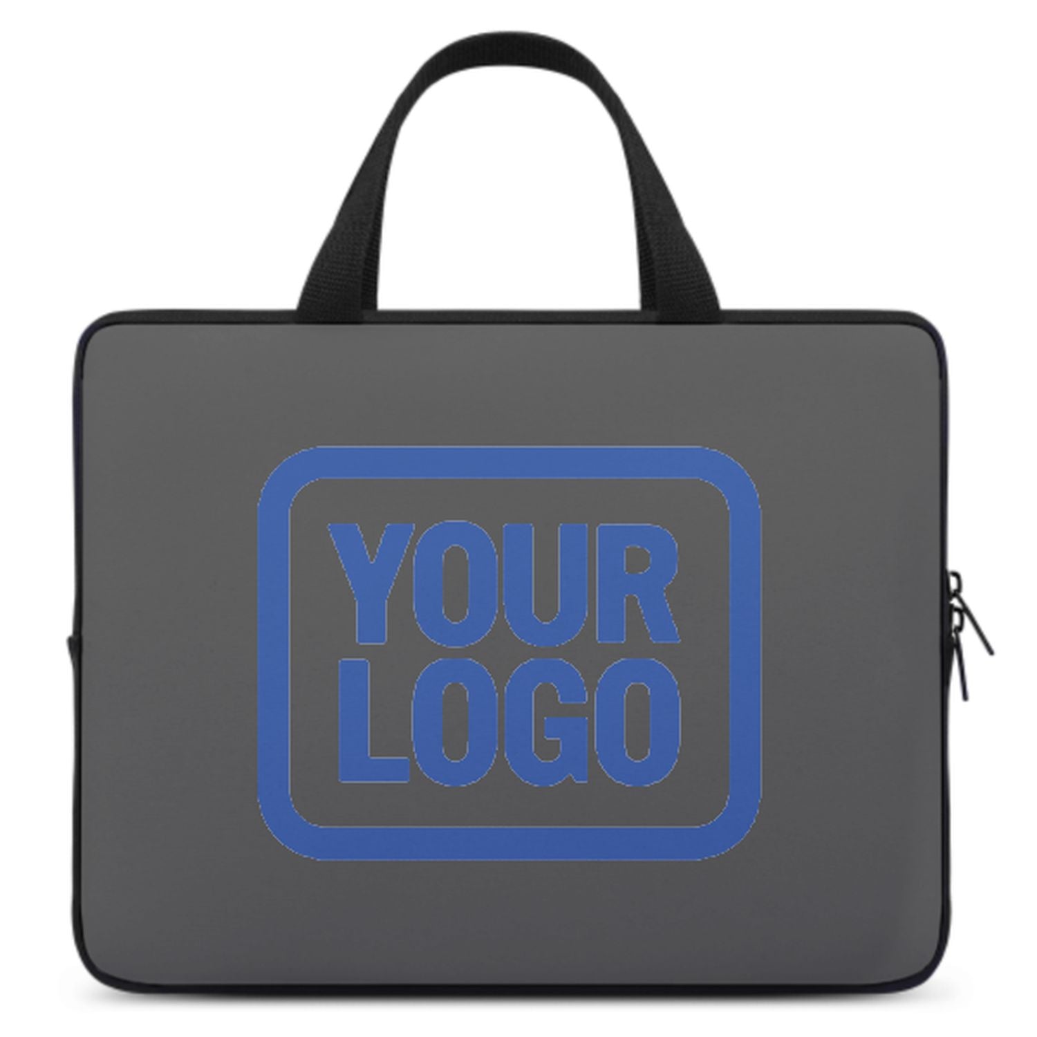 Borsa per laptop personalizzata grigio scuro azzurro cielo