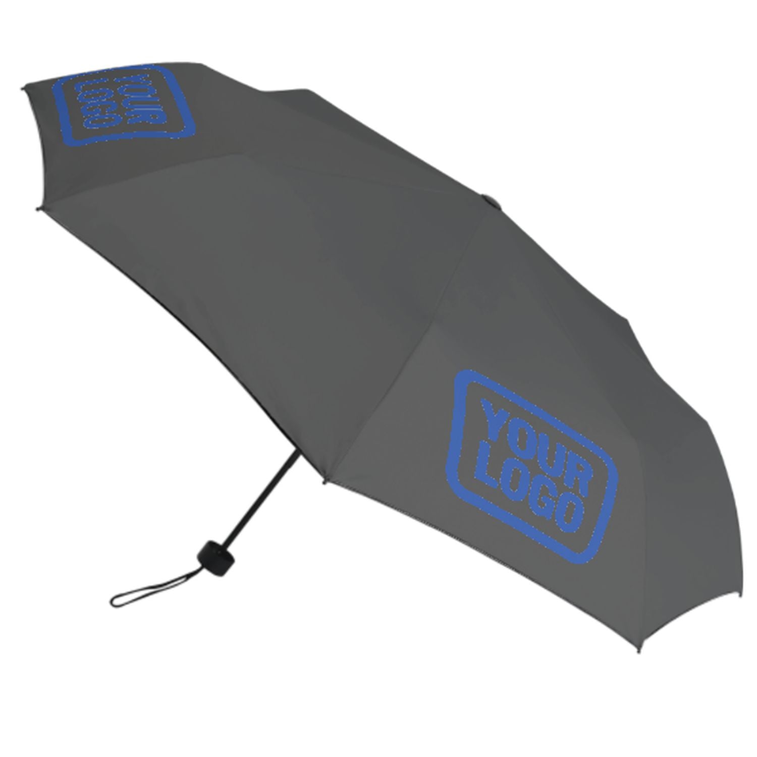 Maßgeschneidertes Dunkelgrau Himmelblau Automatik-Regenschirm