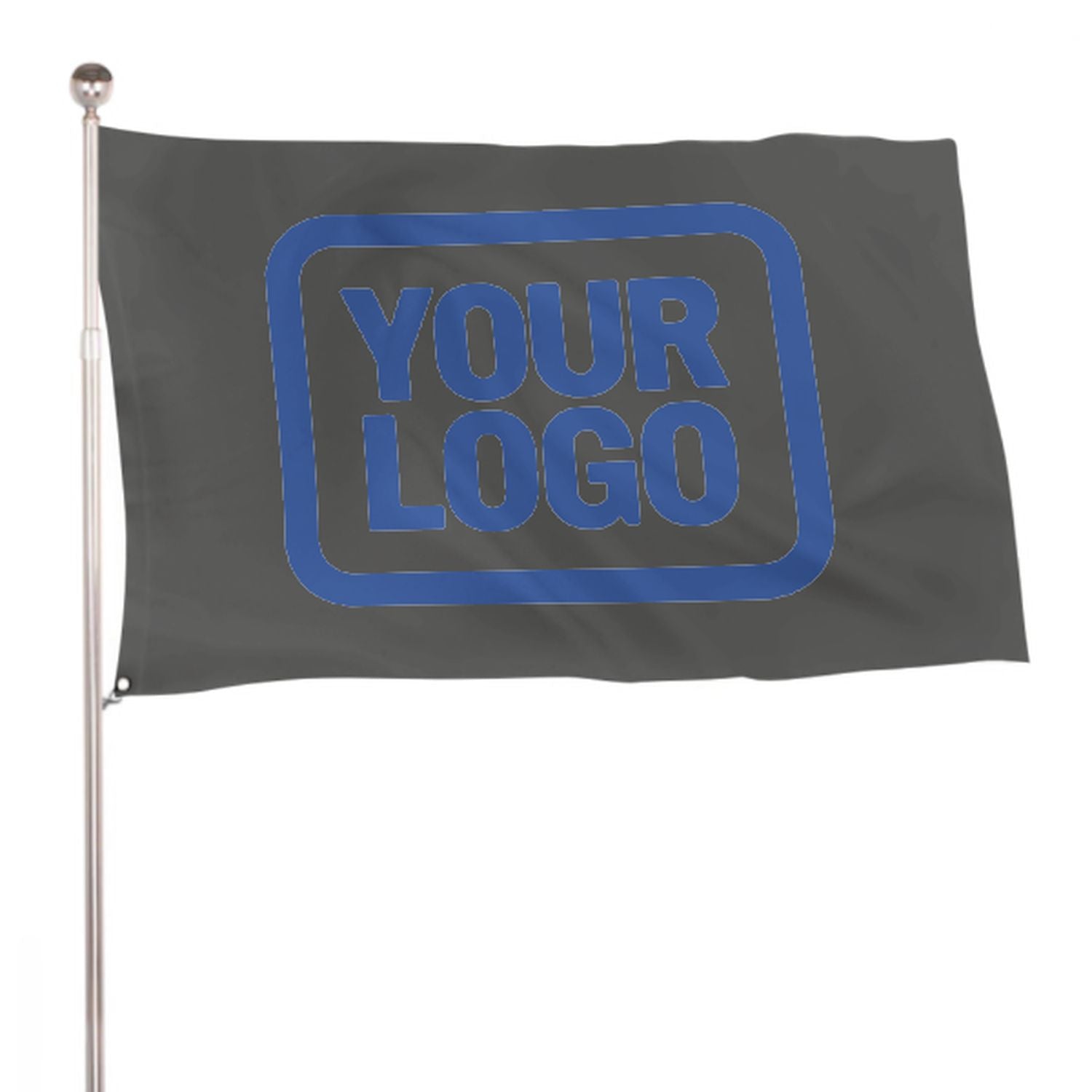 Maßgeschneidertes Dunkelgrau Himmelblau Flagge