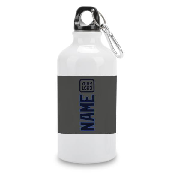 Maßgeschneidertes Dunkelgrau Stahlblau Sportflasche