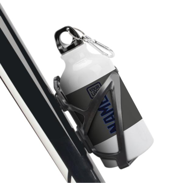 Maßgeschneidertes Dunkelgrau Stahlblau Sportflasche