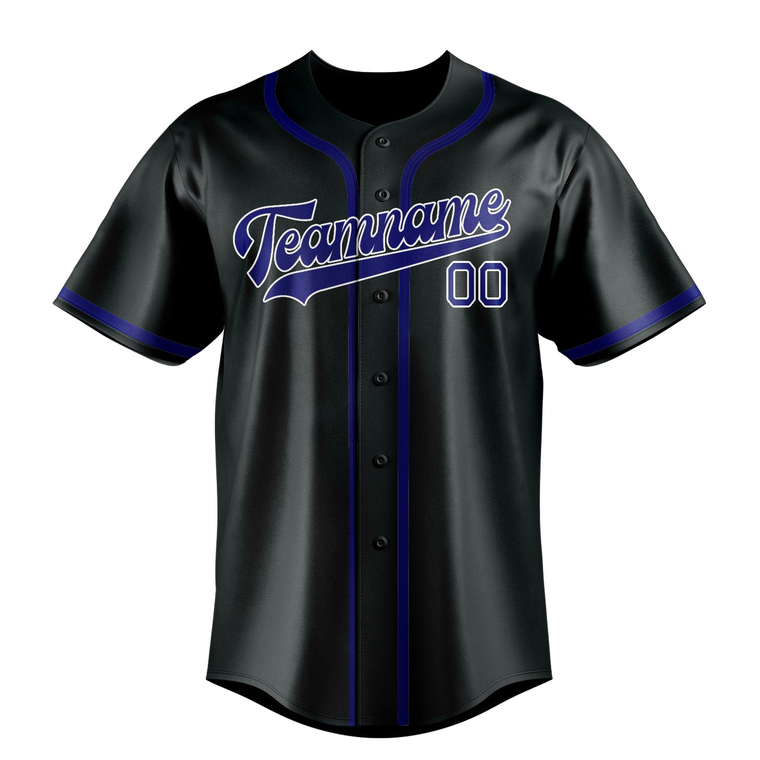 Benutzerdefiniertes Professionelles Dunkelgrau Himmelblau Baseballtrikot