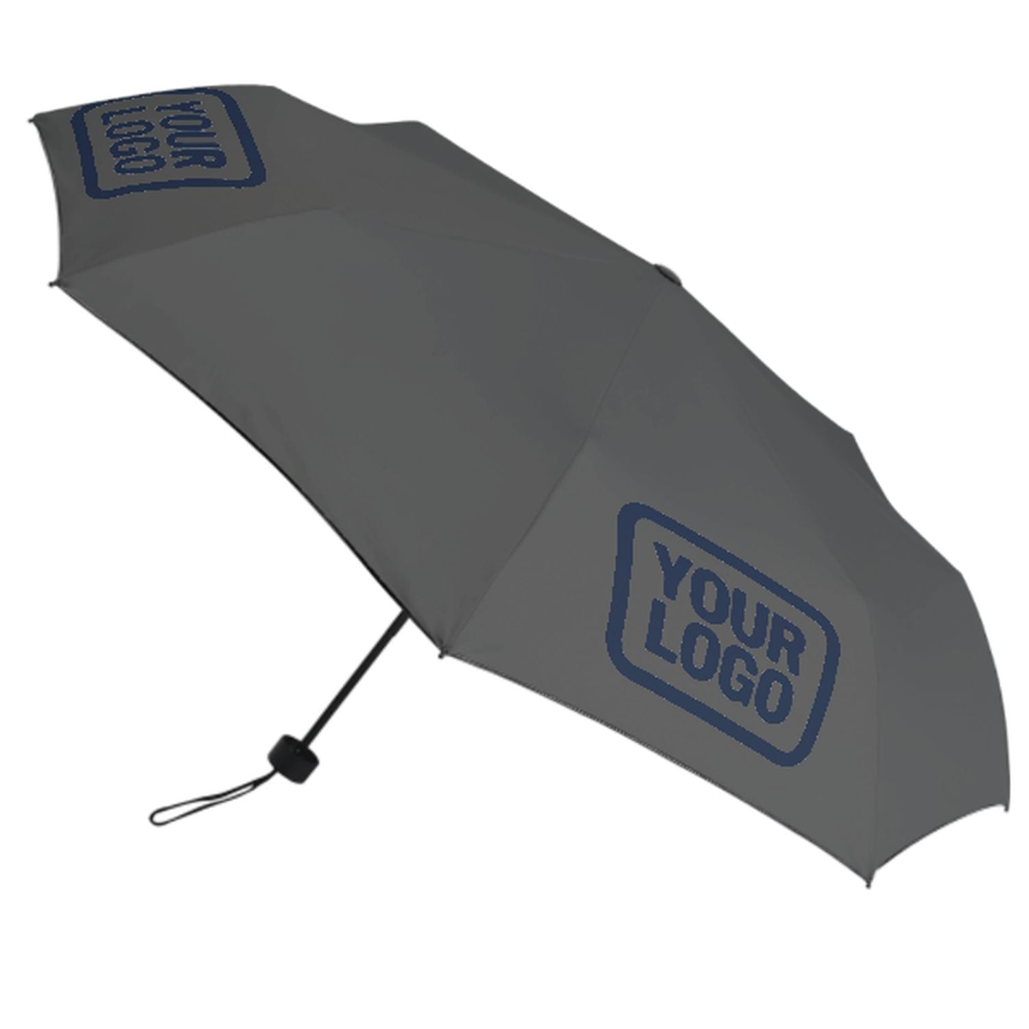 Maßgeschneidertes Dunkelgrau Marineblau Automatik-Regenschirm
