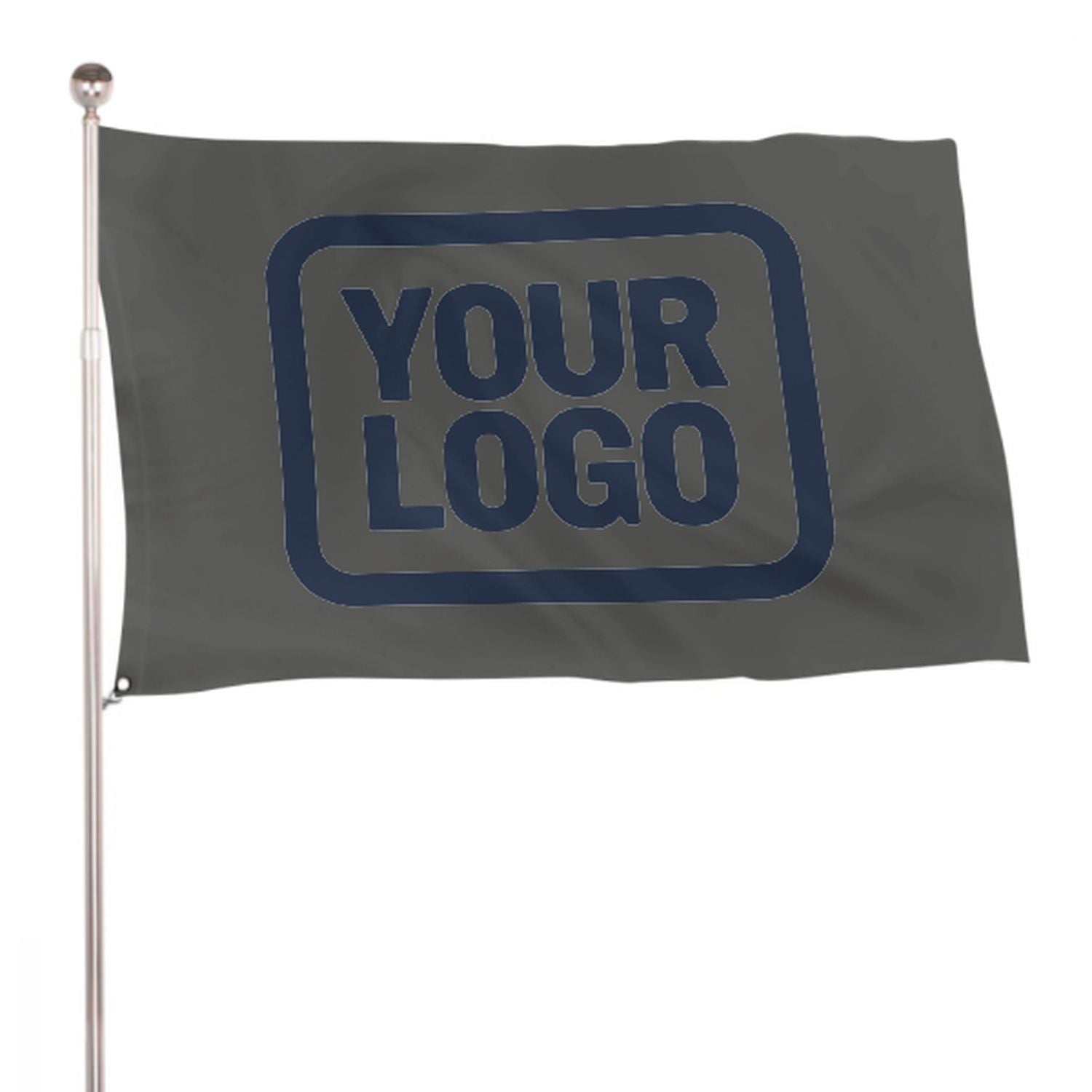 Maßgeschneidertes Dunkelgrau Marineblau Flagge