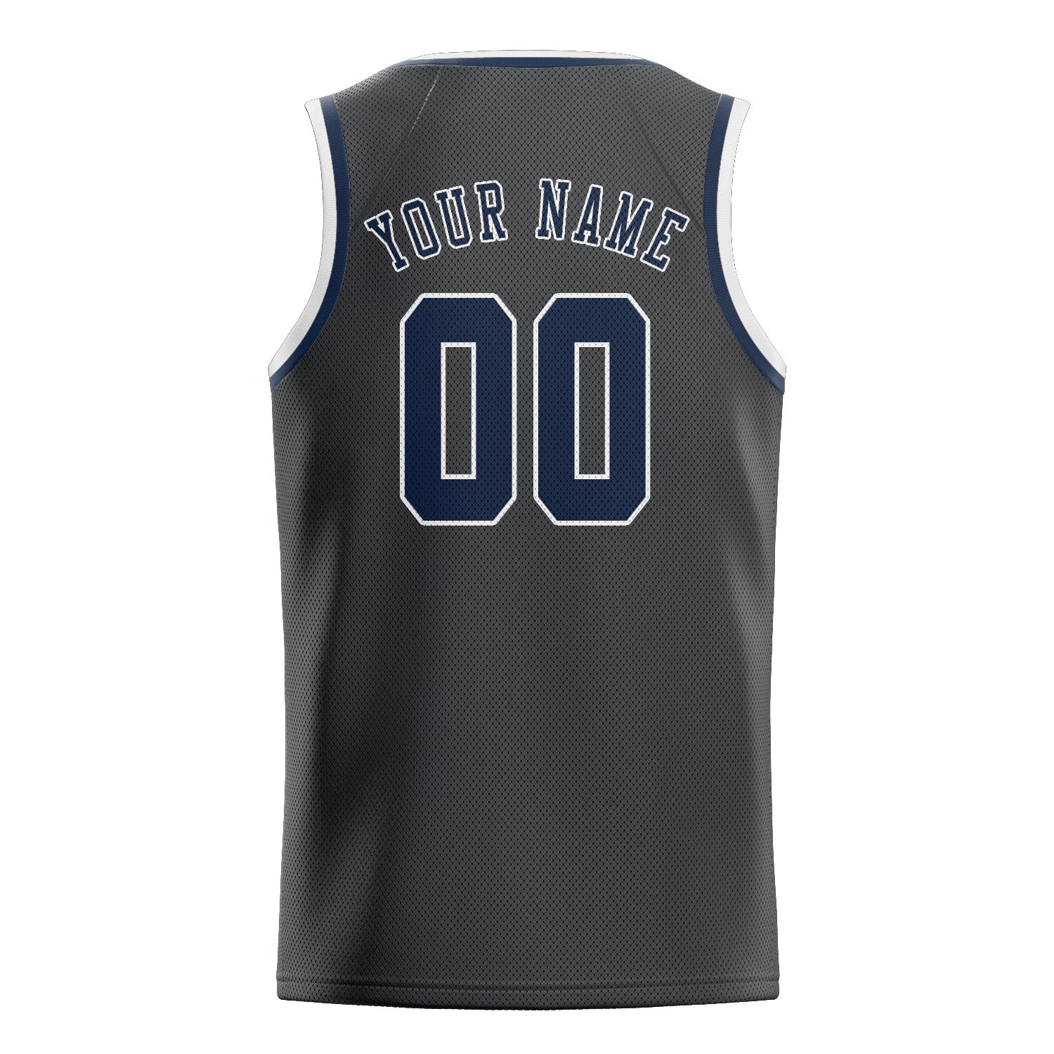 Benutzerdefiniertes Professionelles Dunkelgrau Marineblau Basketballtrikot