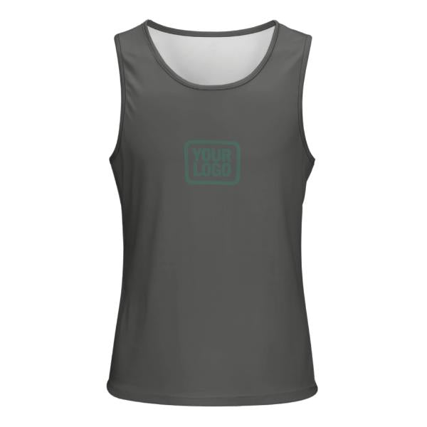 Maßgeschneidertes Dunkelgrau Blaugrün Herren Tanktop