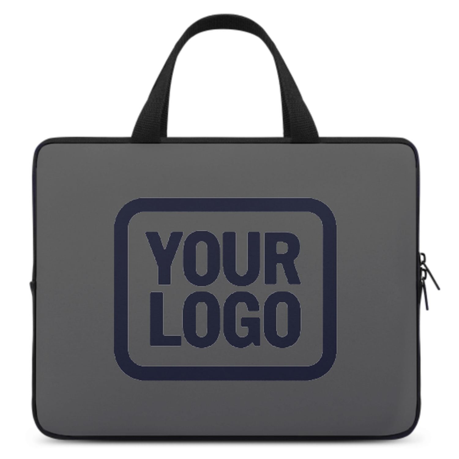 Borsa per laptop personalizzata grigio scuro blu navy