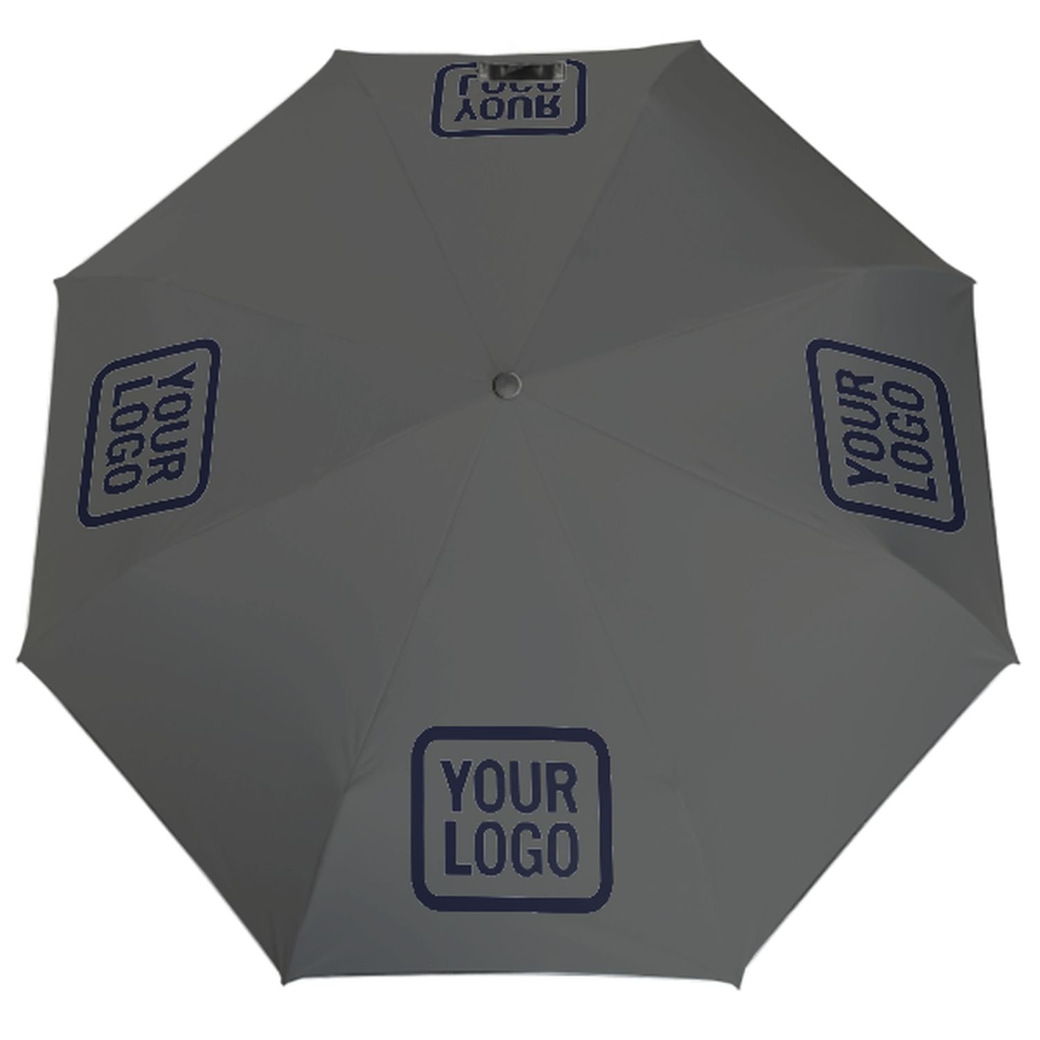 Maßgeschneidertes Dunkelgrau Stahlblau Automatik-Regenschirm