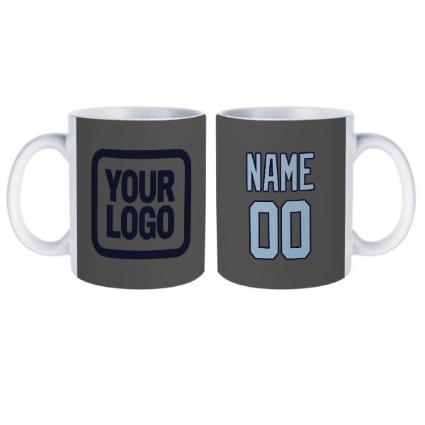 Tazza personalizzata grigio scuro azzurro
