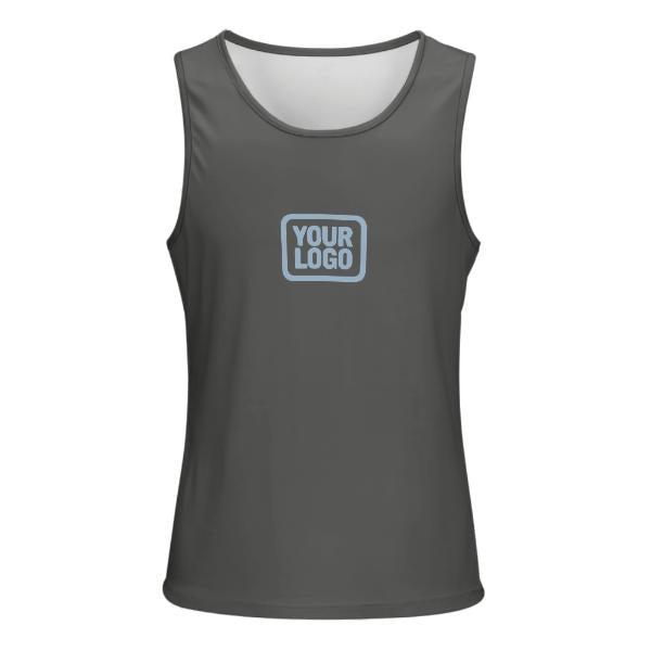Maßgeschneidertes Dunkelgrau Hellblau Herren Tanktop