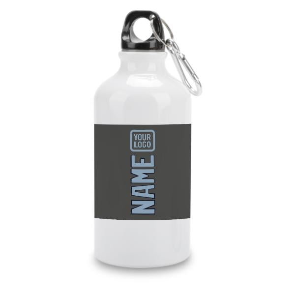 Maßgeschneidertes Dunkelgrau Hellblau Sportflasche