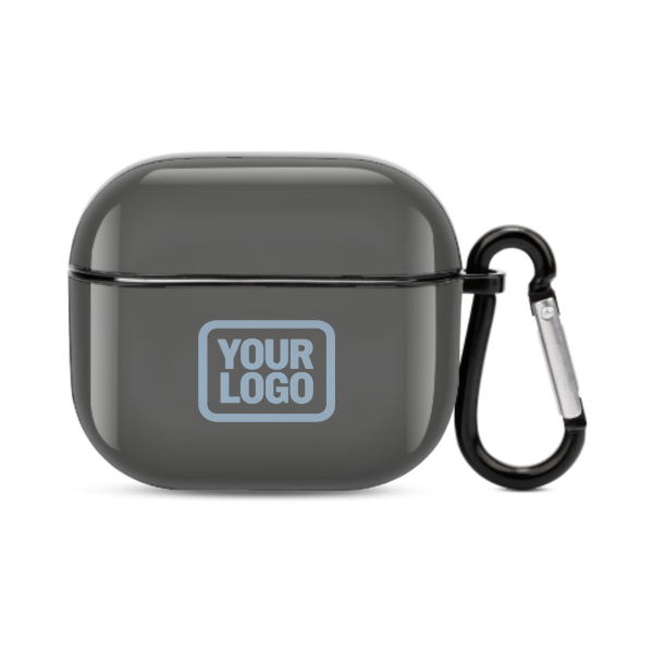 Maßgeschneidertes Dunkelgrau Hellblau AirPods-Hülle (3. Generation)