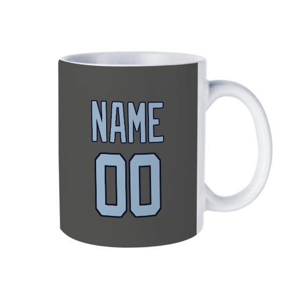 Tazza personalizzata grigio scuro azzurro