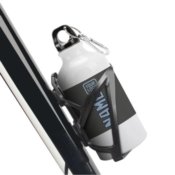Maßgeschneidertes Dunkelgrau Hellblau Sportflasche